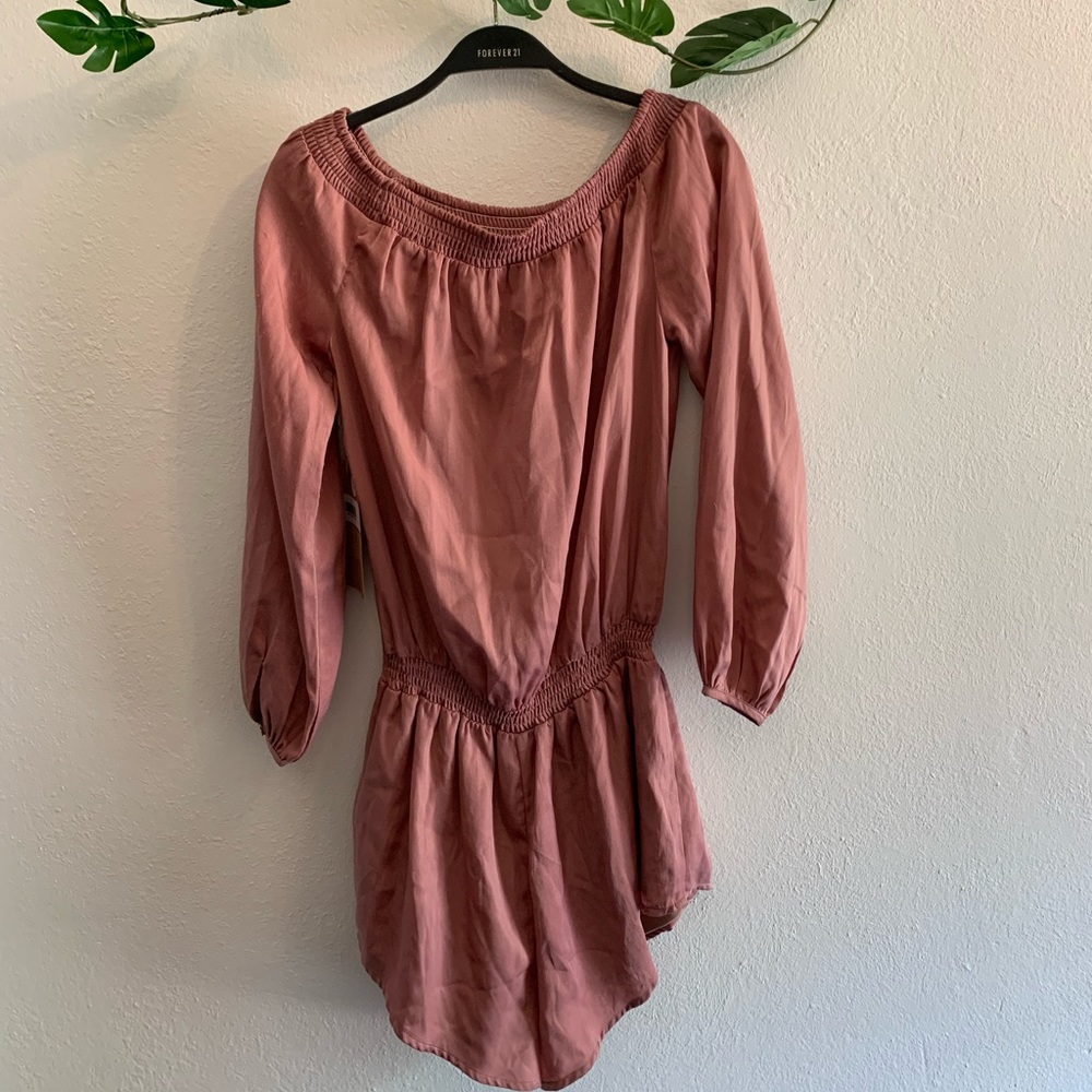 Off the shoulder silky romper